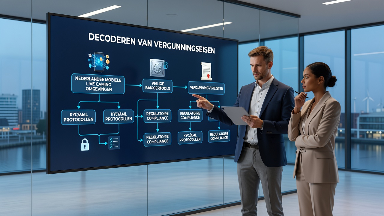 Illustratie van mobiele live gaming interfaces met beveiligde betaalsystemen in Nederlandse casino-omgevingen