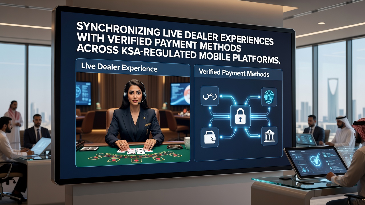Diagram van API-synchronisatie tussen live dealer en betalingsverificatie op mobiele KSA-platforms