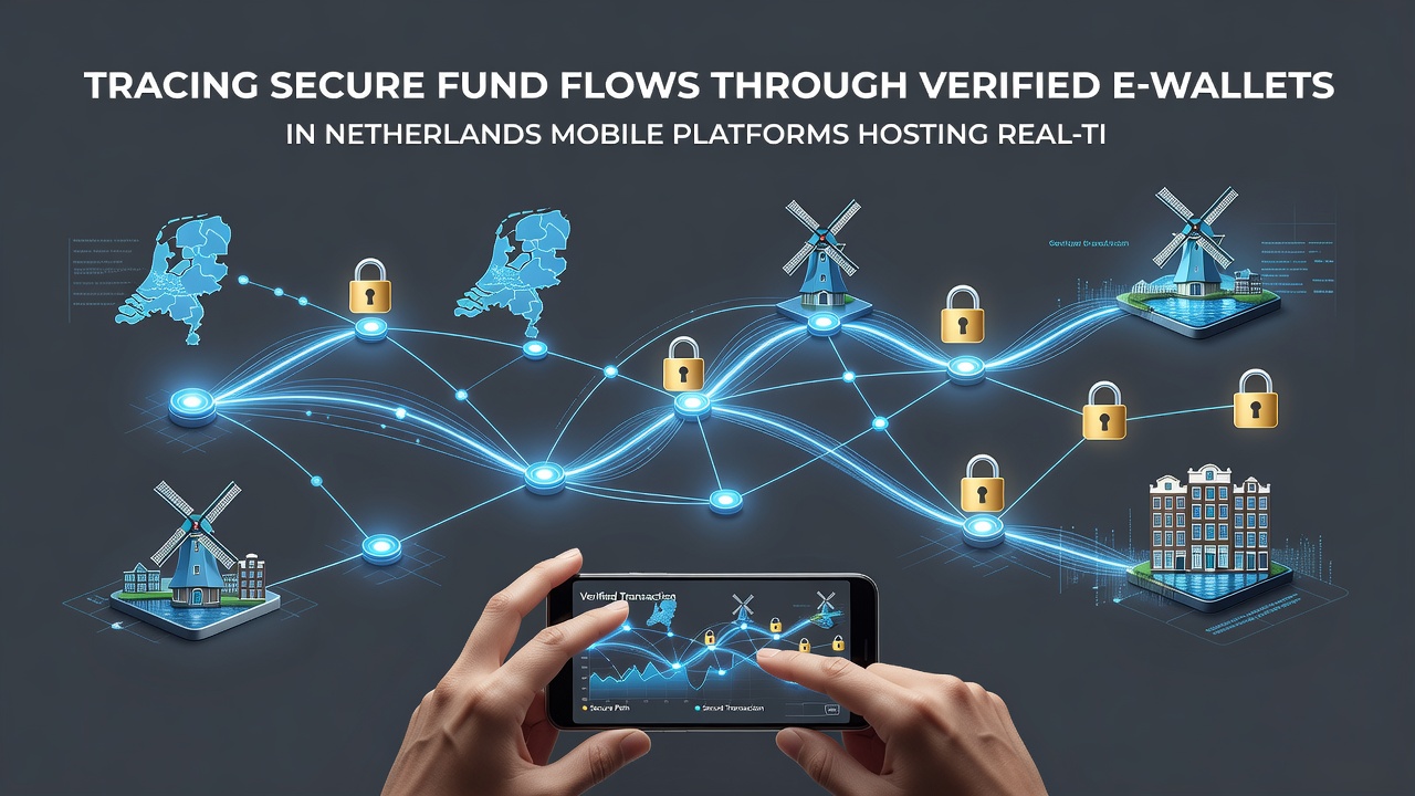 Diagram van traceerbare e-wallet transacties in Nederlandse mobiele casino apps met live dealers